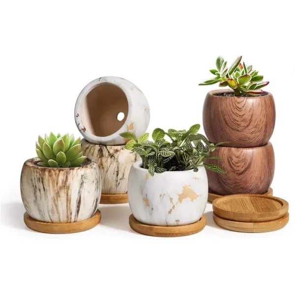 Ceramic Water Transfer Succulent Flower Pots