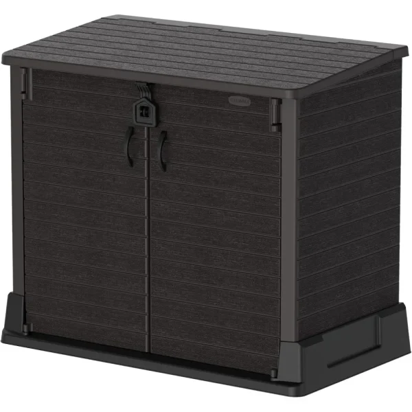 Duramax Cedar grain Store Away 850L Plastic Garden Storage Shed