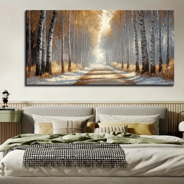 Panoramic Forest Wall Art Gallery , 1.5 inch thick pine solid wood frame