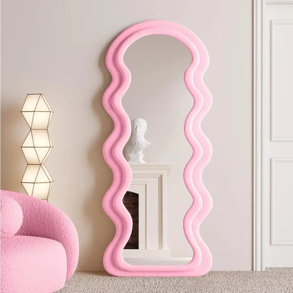 Irregular Wavy Mirrors, Standing Hanging or Leaning