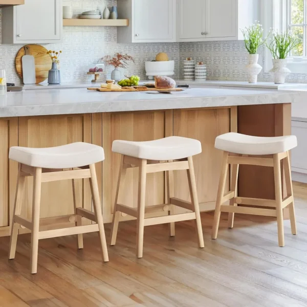 Bar Stools Set of 3, Counter Height