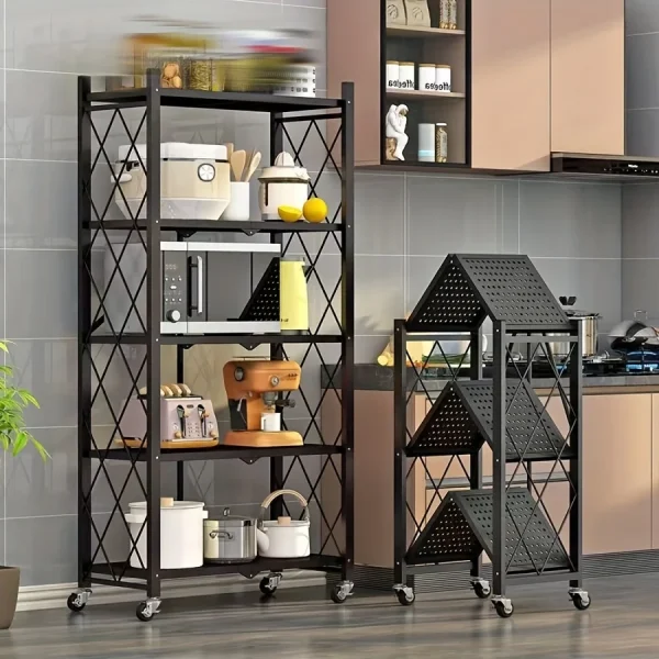 Heavy-Duty Foldable Portable Multi-Tier Shelving Unit