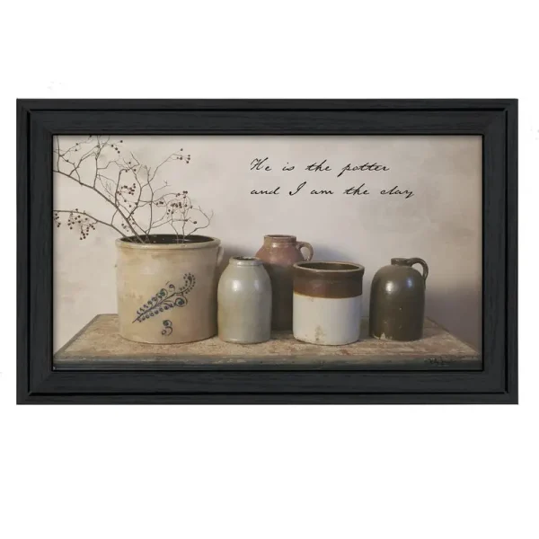 He is the Potter Framed Wall Art - Modern Home Decor Print for Living Room, Bedroom & Farmhouse Decoration
